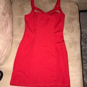 Cute mini red strappy dress